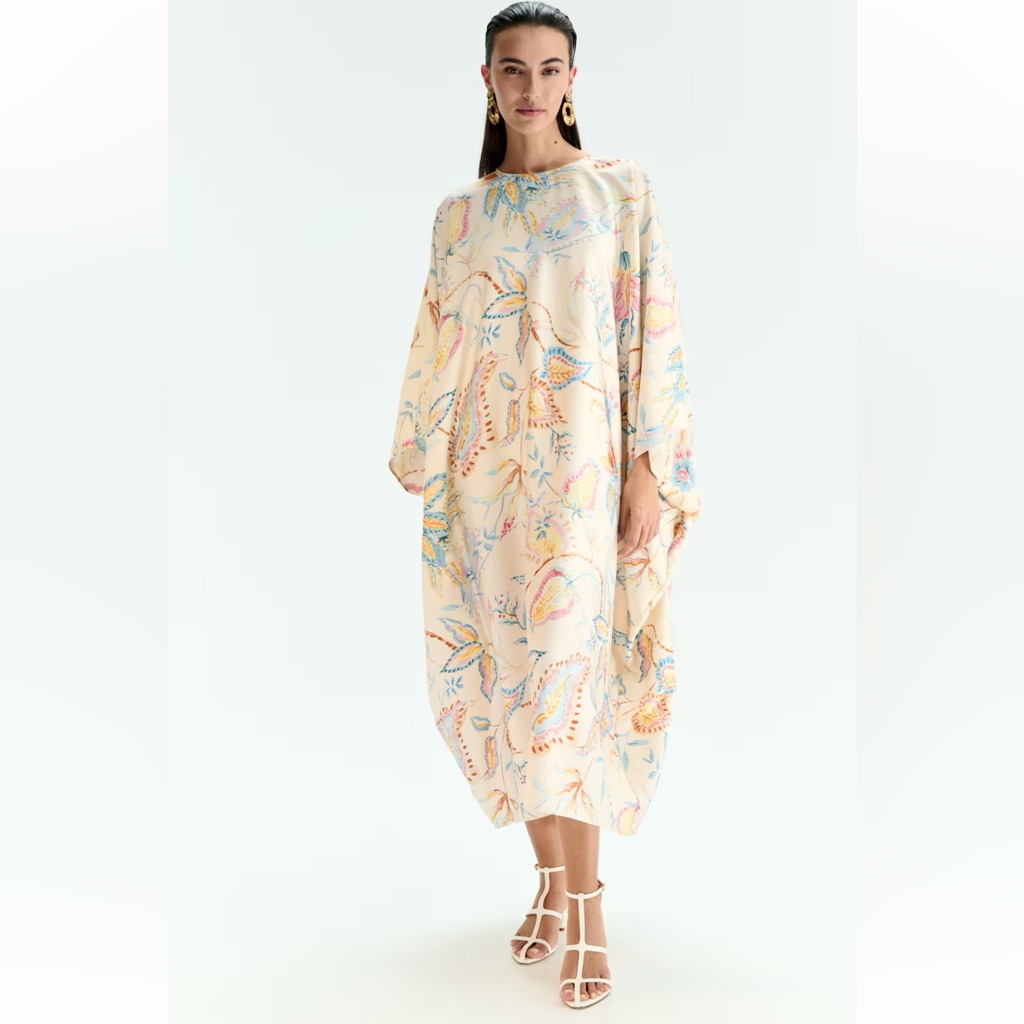 New H&M Satin Kaftan Dress